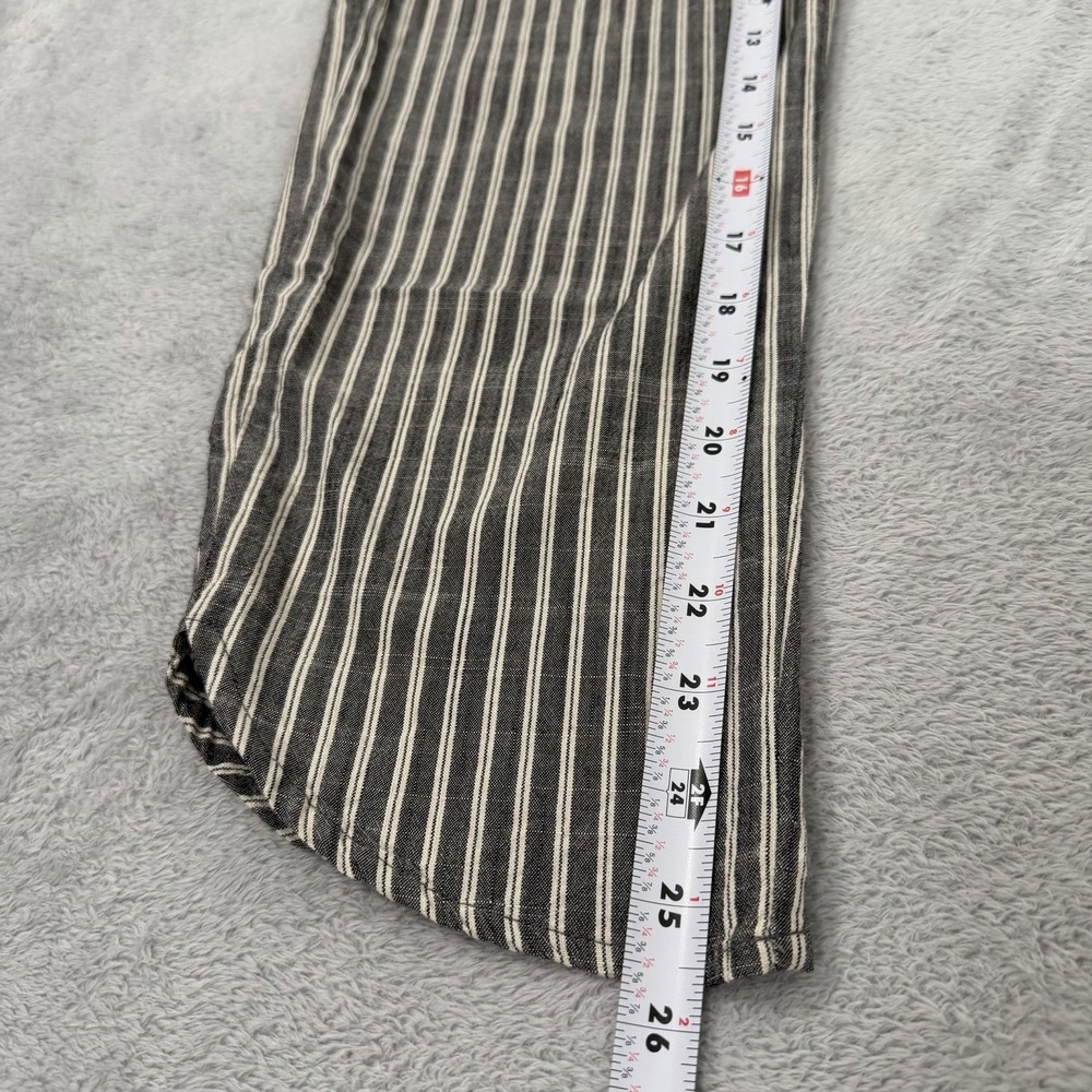 Marine Layer Allison Pant Womens Medium Gray Striped Boho Beach Minimalist 10185 - Picture 10 of 11
